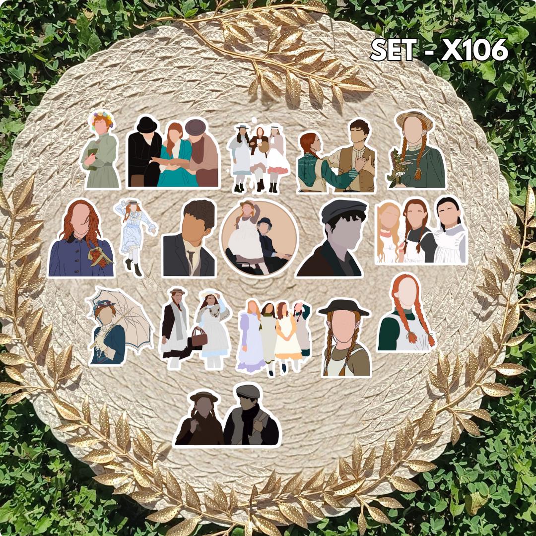 Anne, not Anna / Anne with an E Sticker Set – Anne Shirley, Gilbert Blythe