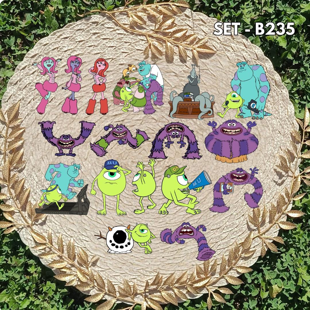 Zestaw naklejek Potwory i Spółka / Monsters, Inc. – Mike i Sulley