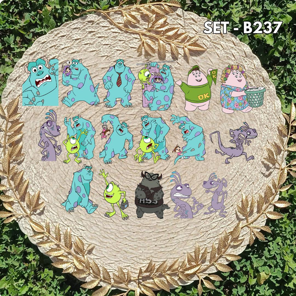 Monsters, Inc. Inspired Sticker Pack | Mike & Sulley Fan Art Vinyl Stickers