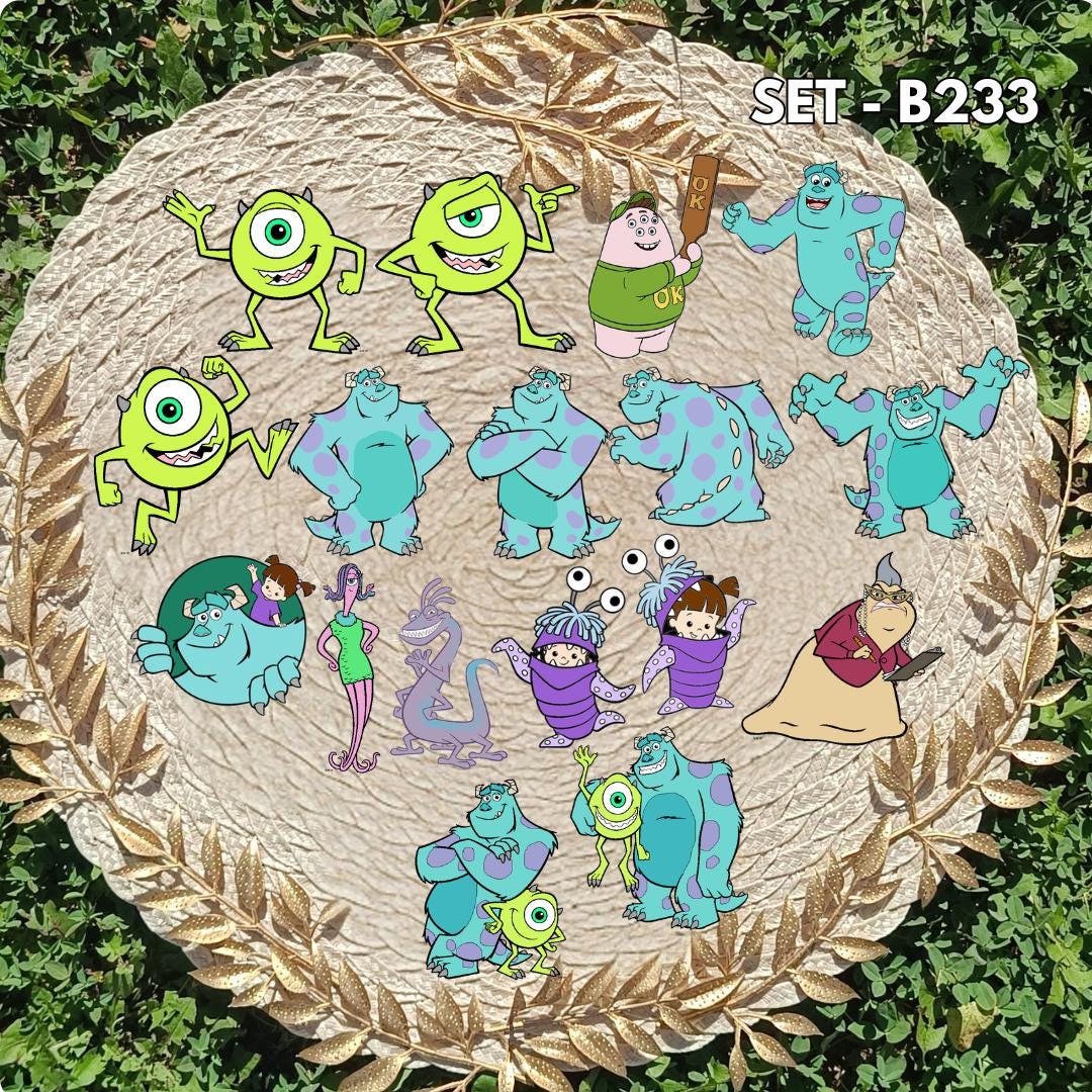 Monsters, Inc. Inspired Sticker Pack | Mike & Sulley Fan Art Vinyl Stickers