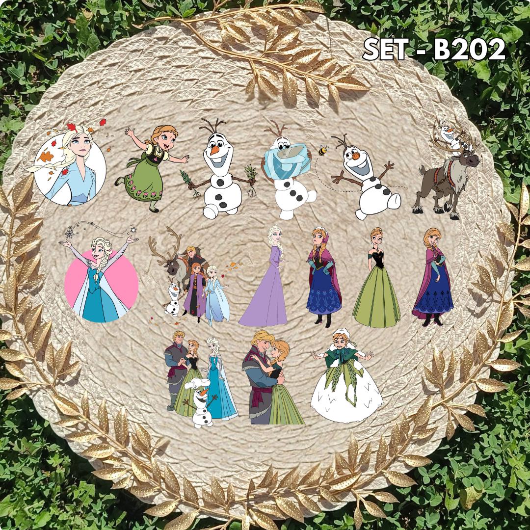 Zestaw naklejek Kraina Lodu / Frozen – Elsa, Anna i Olaf