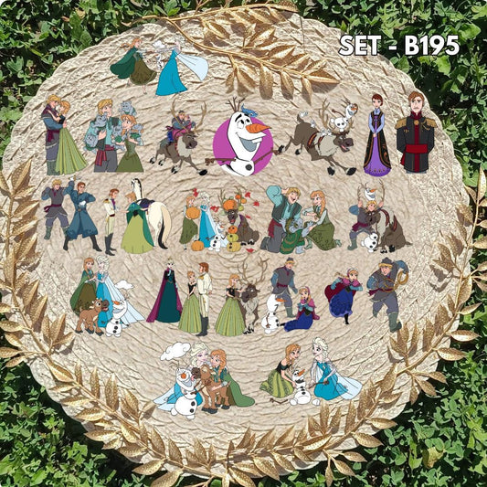 Zestaw naklejek Kraina Lodu / Frozen – Elsa, Anna i Olaf