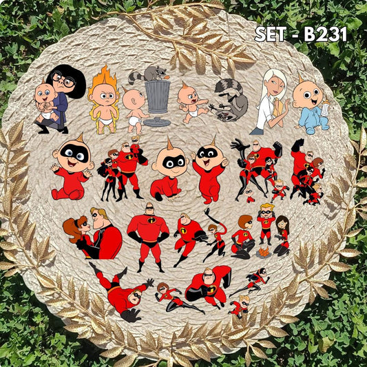 Incredibles / The Incredibles Sticker Set - Parr Family