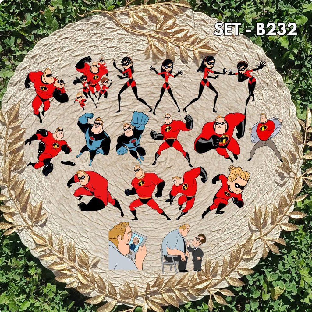 The Incredibles Inspired Sticker Pack | Parr Family Fan Art Vinyl Stickers