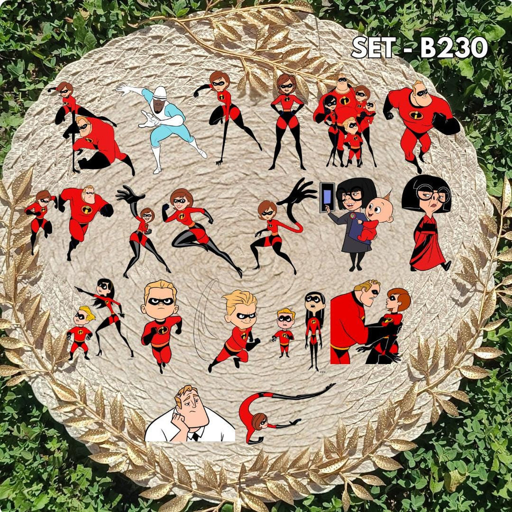 The Incredibles Inspired Sticker Pack | Parr Family Fan Art Vinyl Stickers