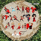 Sticker-Set – Iniemamocni / The Incredibles