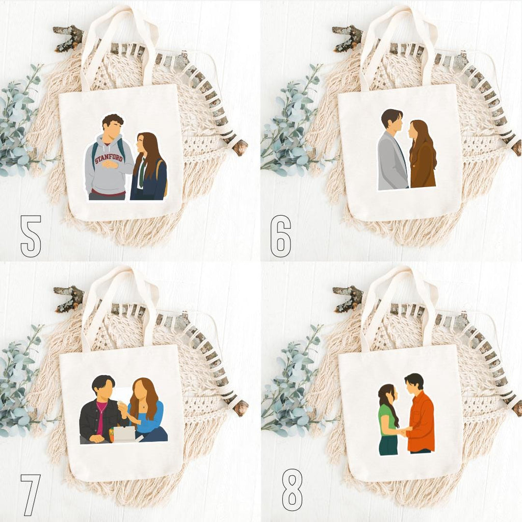 XO Kitty, Kitty Song Covey, Dae, Yuri, Min Ho, Q, Netflix Series, K-Drama, To All the Boys Spin-Off, Rom-Com | Inspired Tote Bag
