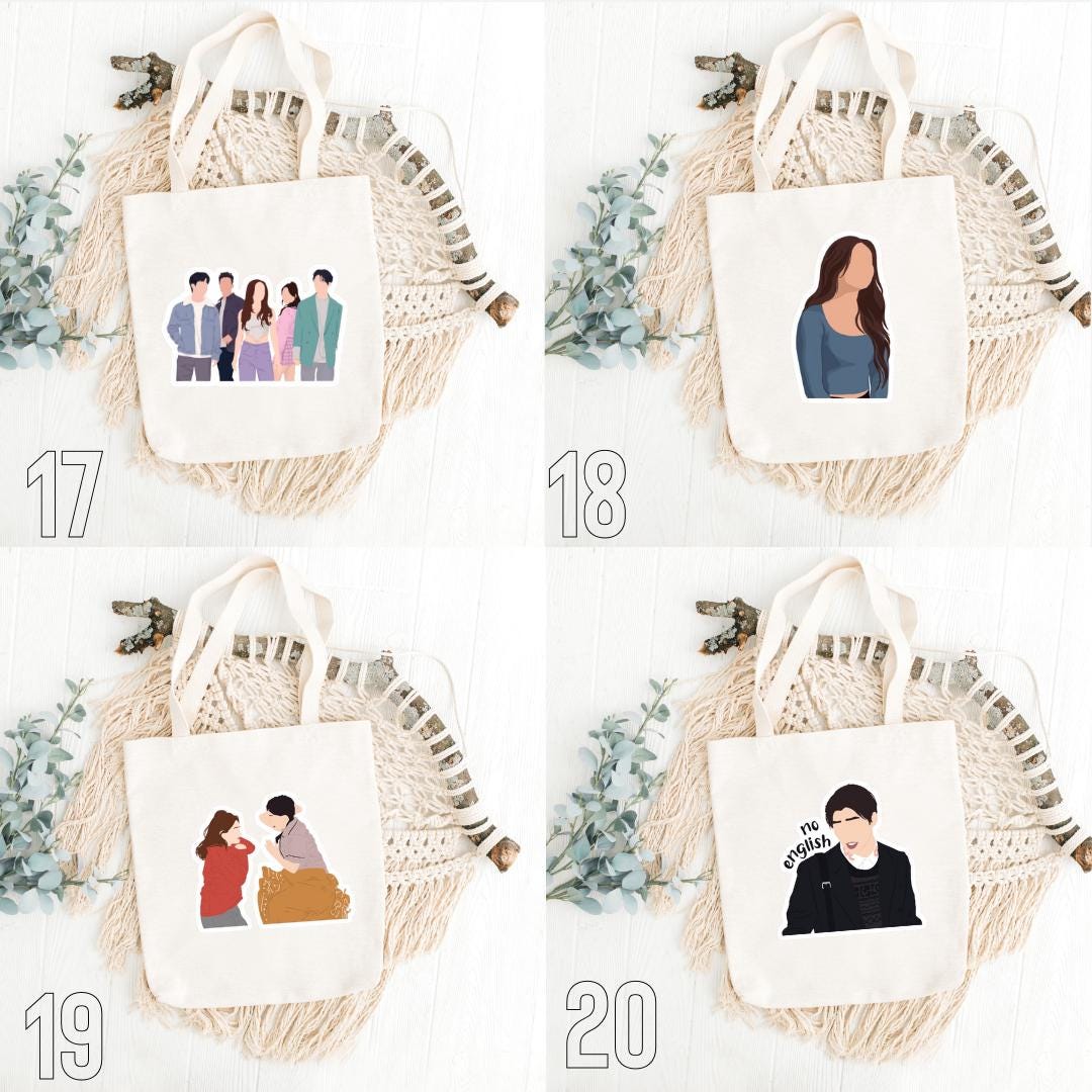 XO Kitty, Kitty Song Covey, Dae, Yuri, Min Ho, Q, Netflix Series, K-Drama, To All the Boys Spin-Off, Rom-Com | Inspired Tote Bag