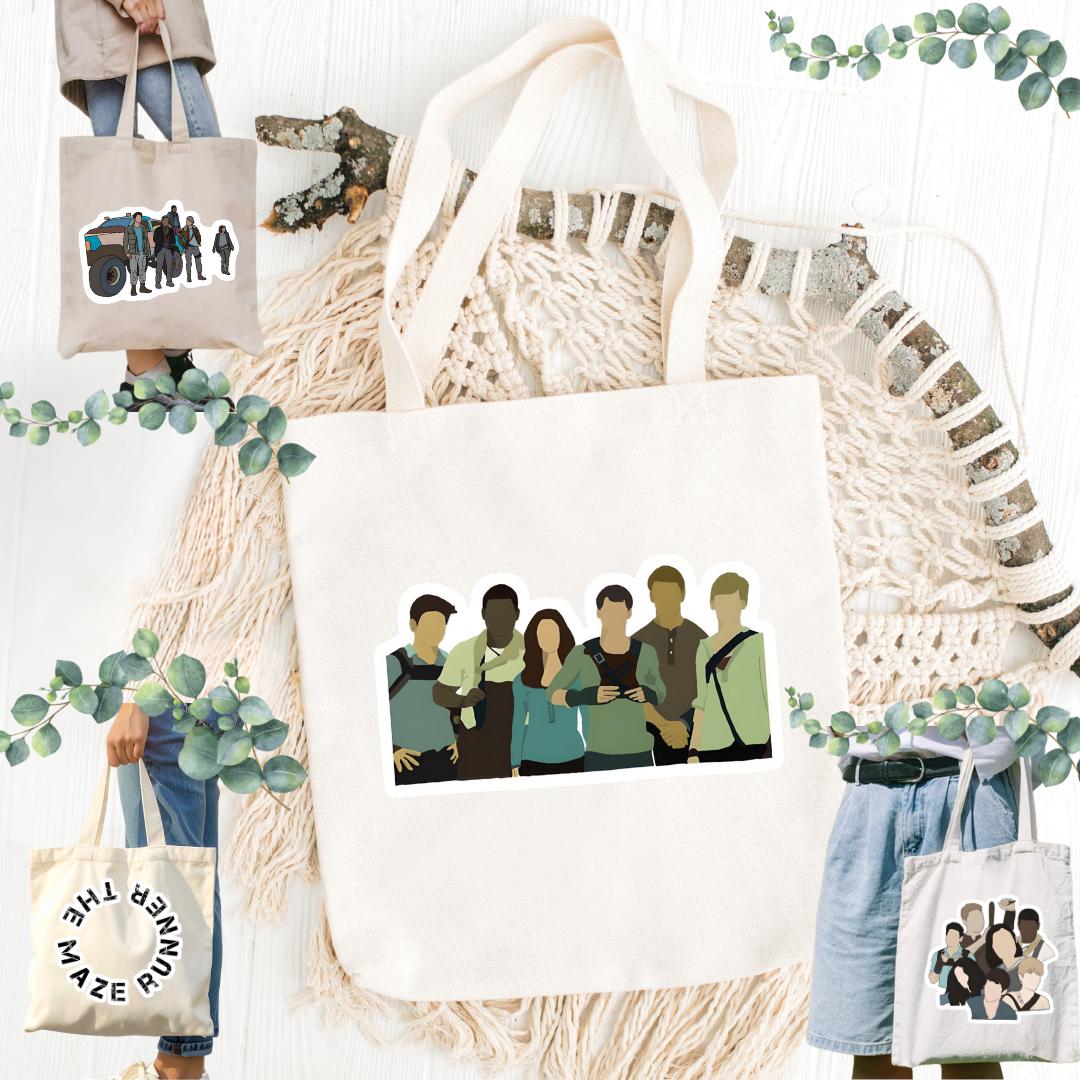The Maze Runner, Thomas, Newt, Minho, Teresa, Gally, Frypan, Wicked, Gladers, Dylan O’Brien, Movie Series, Dystopian| Inspired Tote Bag