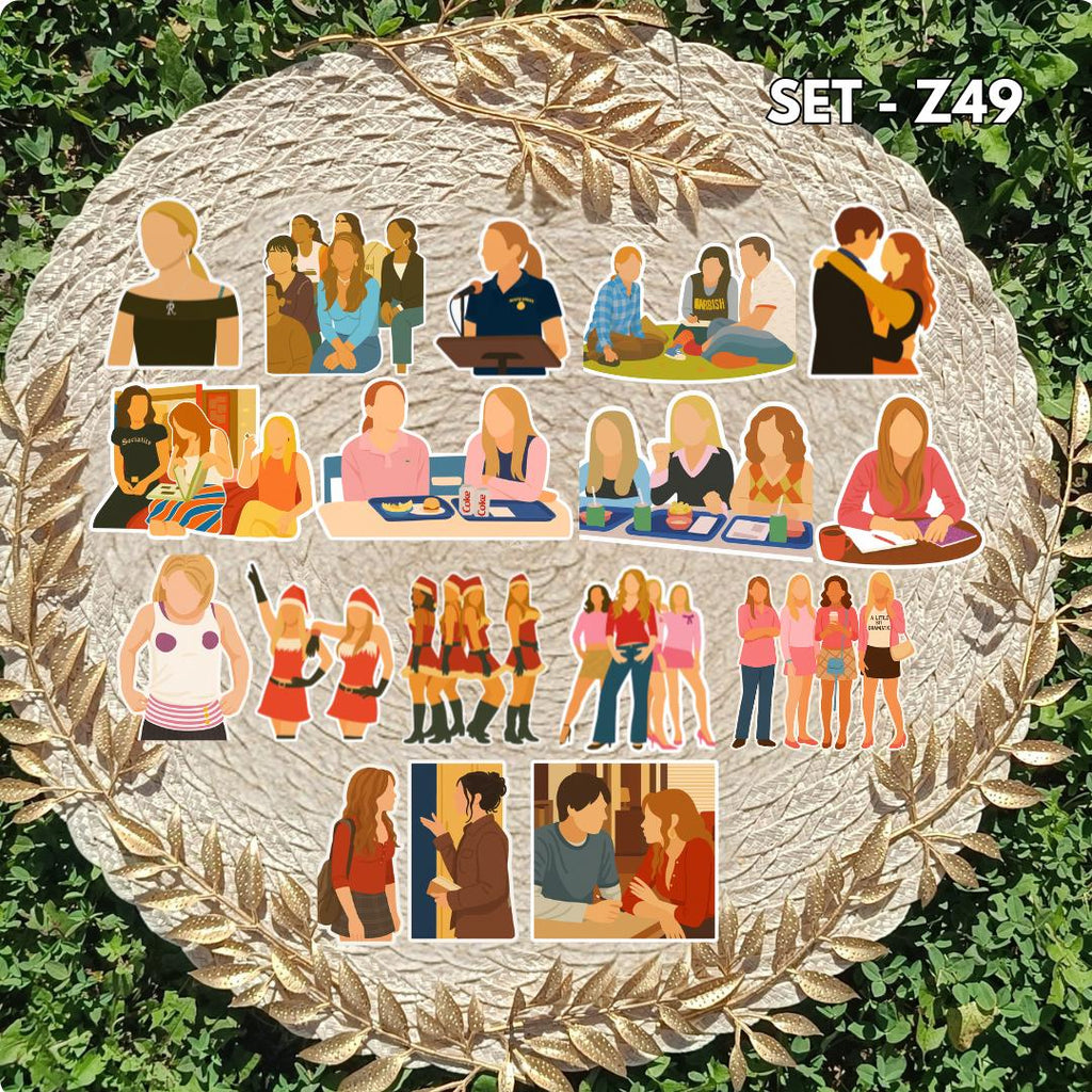 Mean-Inspired Sticker Pack | Pink Aesthetic Vinyl Stickers | Fan Art Movie Stickers