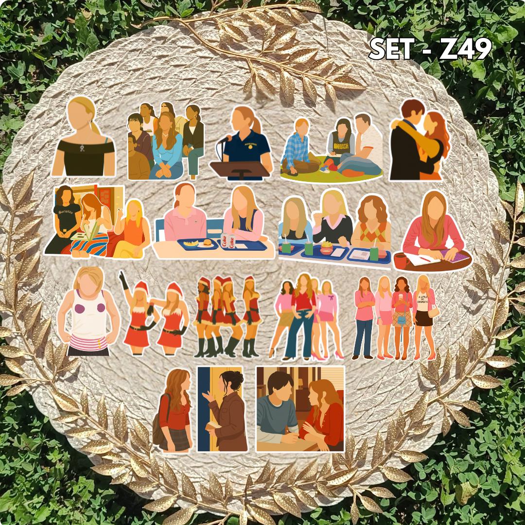 Mean-Inspired Sticker Pack | Pink Aesthetic Vinyl Stickers | Fan Art Movie Stickers