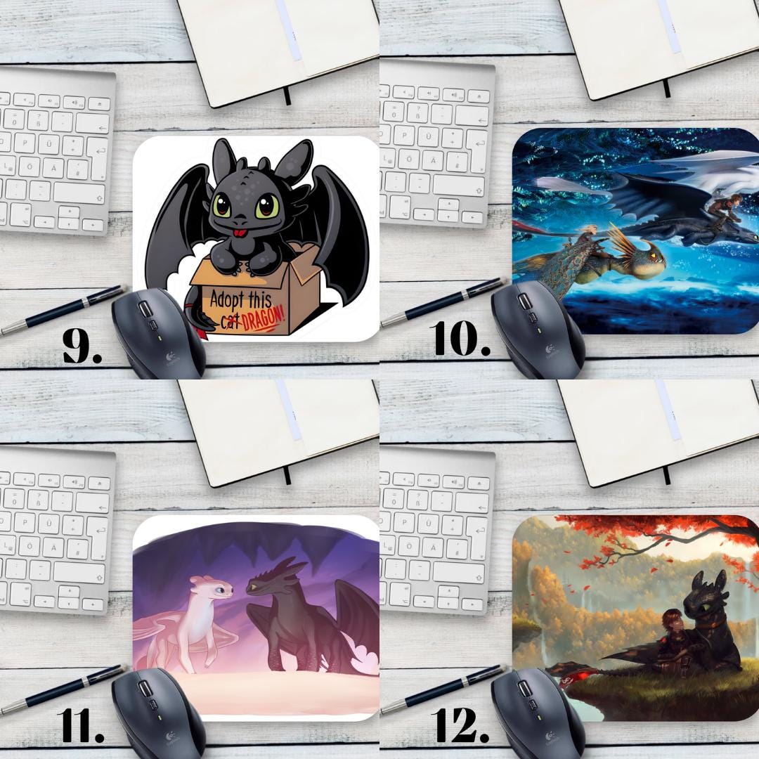 Podkładka pod mysz Jak wytresować smoka / How to Train Your Dragon – Szczerbatek i Czkawka