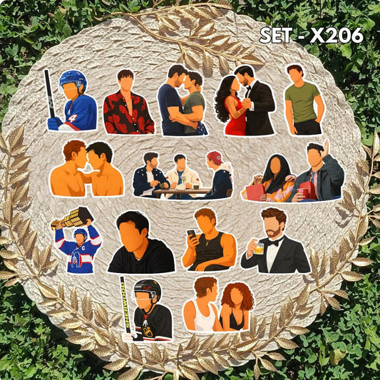 Zestaw naklejek Gorąca rywalizacja / Heated Rivalry – romans sportowy, hokej