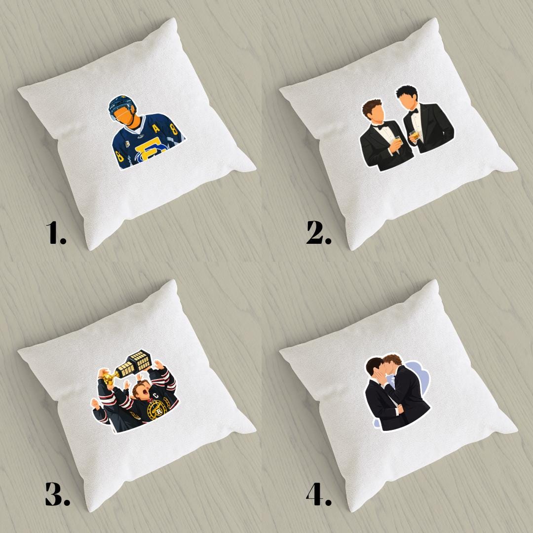 Poszewka na poduszkę - inspirowana Heated Rivalry