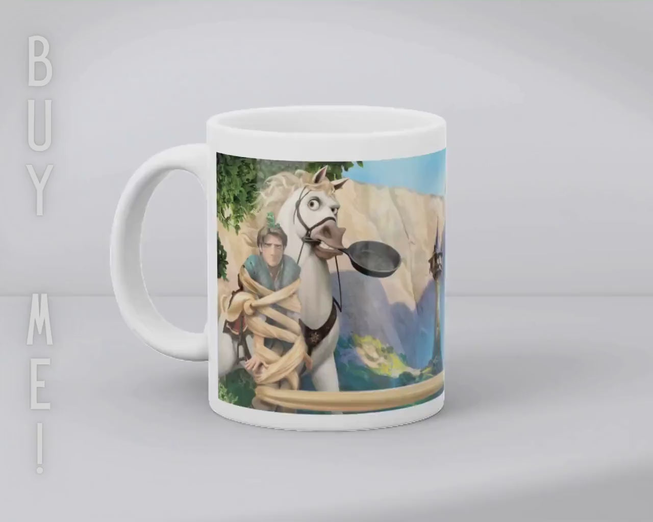 Tangled, Rapunzel, Flynn Rider, Mother Gothel, Pascal, Maximus, Disney | 100% CERAMIC MUG, 11Oz = 330ml