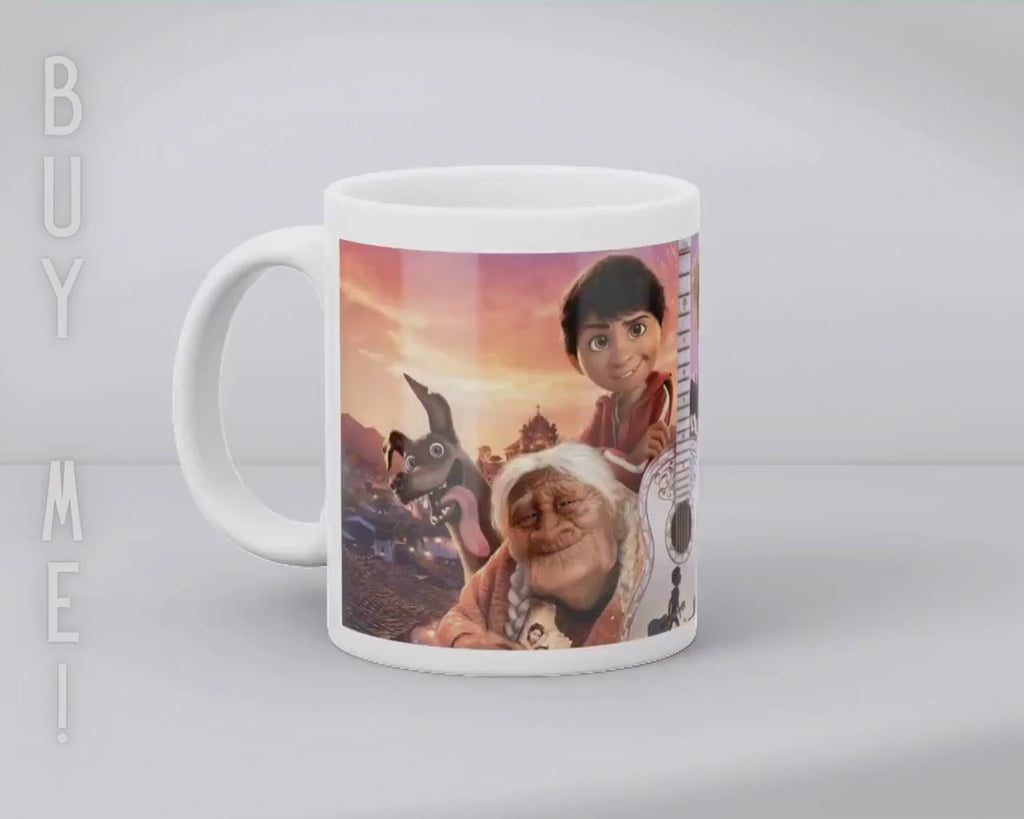 Coco, Disney Pack , Miguel, Hector, Ernesto de la Cruz, Abuelita, Imelda | 100% CERAMIC MUG, 11Oz = 330ml