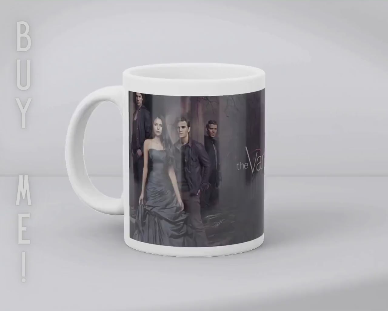 The Vampire Diaries, Damon Salvator, Stefan, Bonnie Bennett, Caroline Forbes, Elena Gilbert, Tyler | 100% CERAMIC MUG, 11Oz = 330ml
