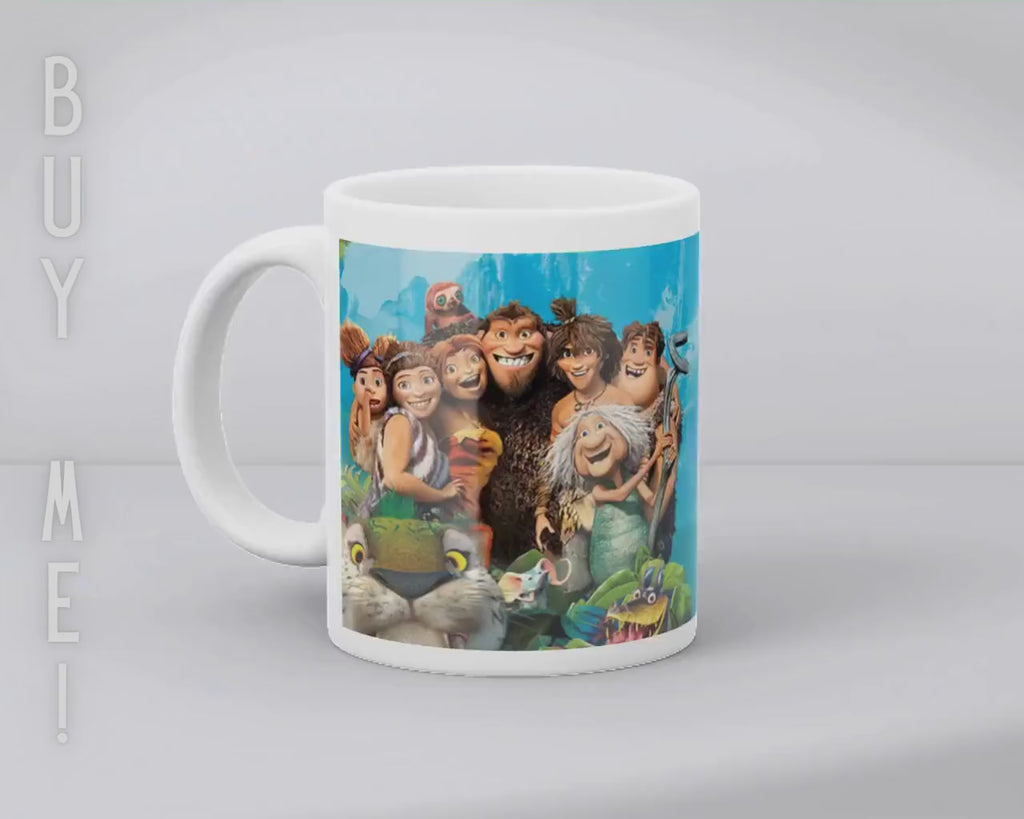 The Croods, Grug, Eep, Guy, Ugga, Thunk, Belt, Sandy, Disney | 100% CERAMIC MUG, 11Oz = 330ml