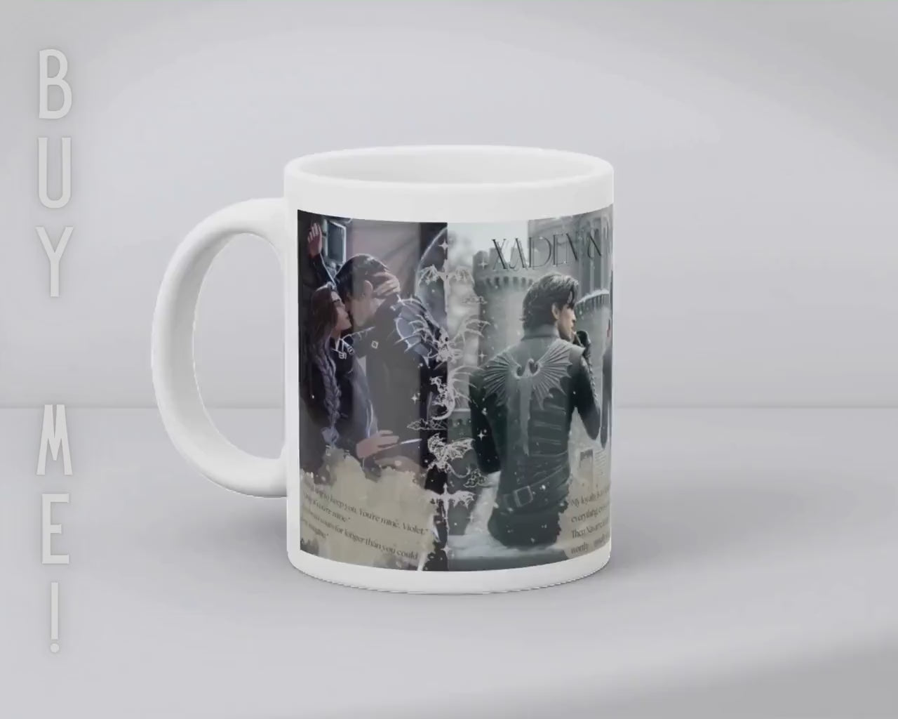 Fourth Wing, Iron Flame, Xaden Riorson, Violet Sorrengail, Tairn, Sgaeyl, Andarna, Basgiath War College | 100% CERAMIC MUG, 11Oz = 330ml