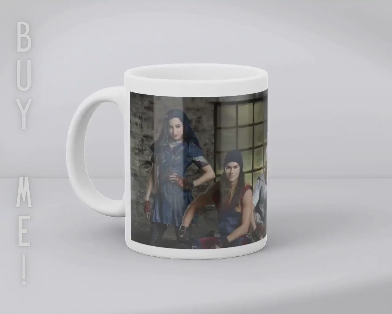 Disney Descendants, Mal and Ben, Evie, Jay, Carlos, Uma, Audrey, Dove Cameron, Sofia Carson, Mitchell Hope | 100% CERAMIC MUG, 11Oz = 330ml