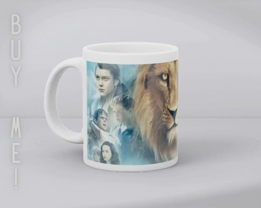 The Chronicles of Narnia: The Lion, the Witch and the Wardrobe, Aslan, Peter, Pevensie, Susan, Edmund, Lucy | 100% CERAMIC MUG, 11Oz = 330ml