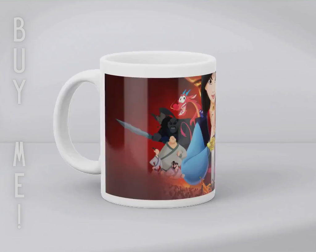 Mulan, Mushu, Li Shang, Disney Pack  | 100% CERAMIC MUG, 11Oz = 330ml