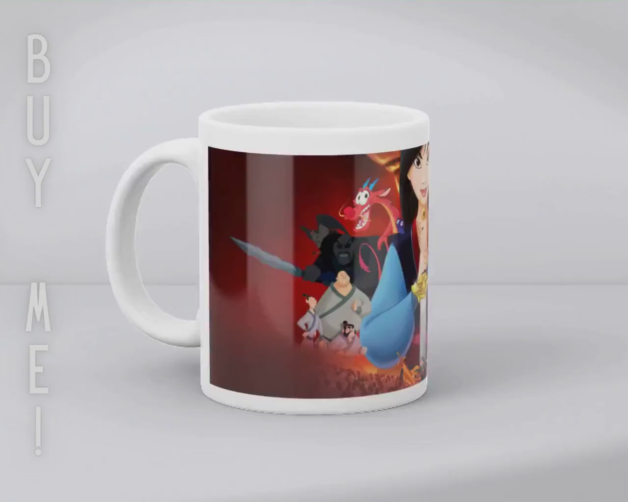 Mulan, Mushu, Li Shang, Disney Pack  | 100% CERAMIC MUG, 11Oz = 330ml