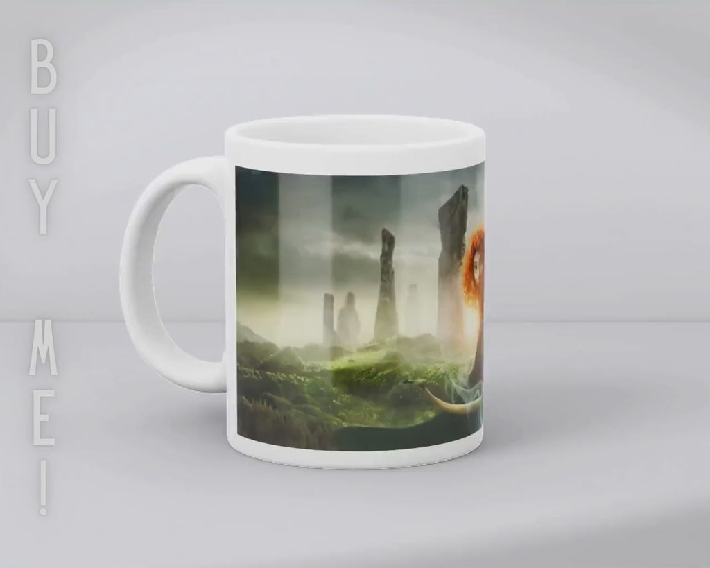 Merida Waleczna, Disney Pack, Bravedisney, Merida, Disneyprincess, Meridabrave | Kubek w 100% ceramiczny, 11 uncji = 330 ml