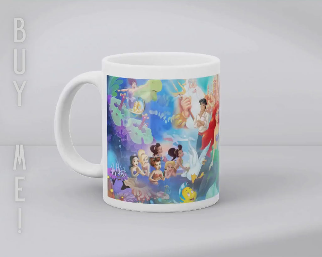 The Little Mermaid Disney Pack, Ariel, Melody | 100% CERAMIC MUG, 11Oz = 330ml